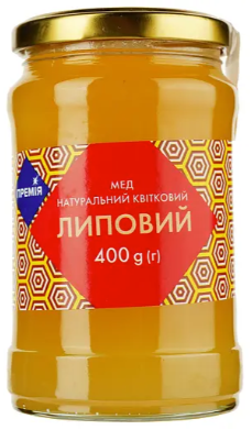 Мед Премія Липовий, натуральний, квітковий, 400 г